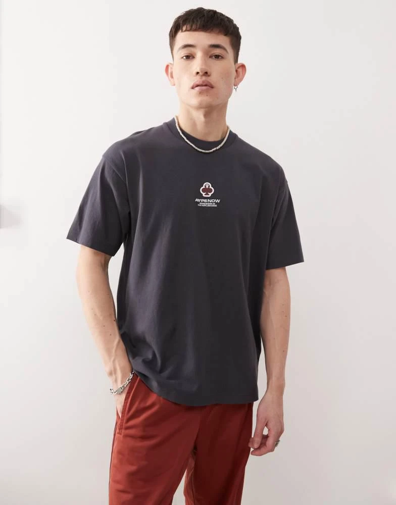 AAPE Aape by A Bathing Ape clover badge t-shirt in black 1