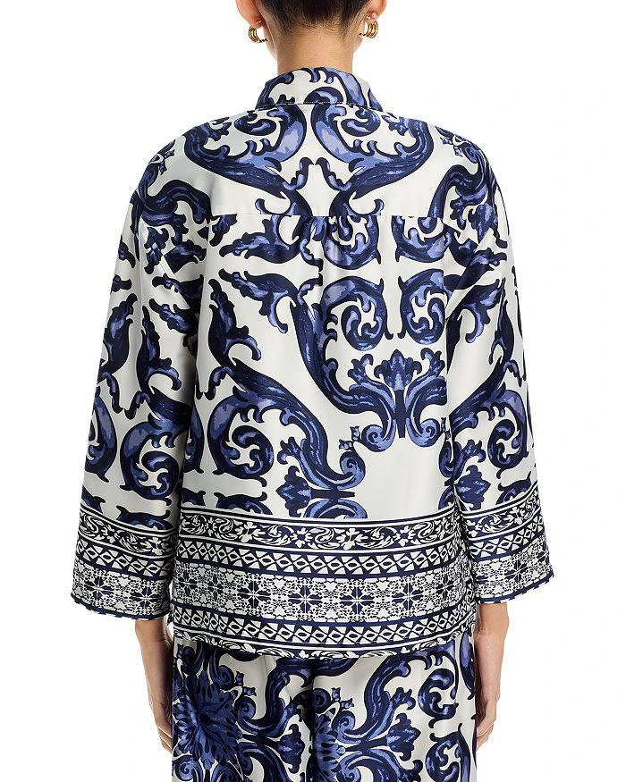 Gracia Damask Print Pajama Shirt 3
