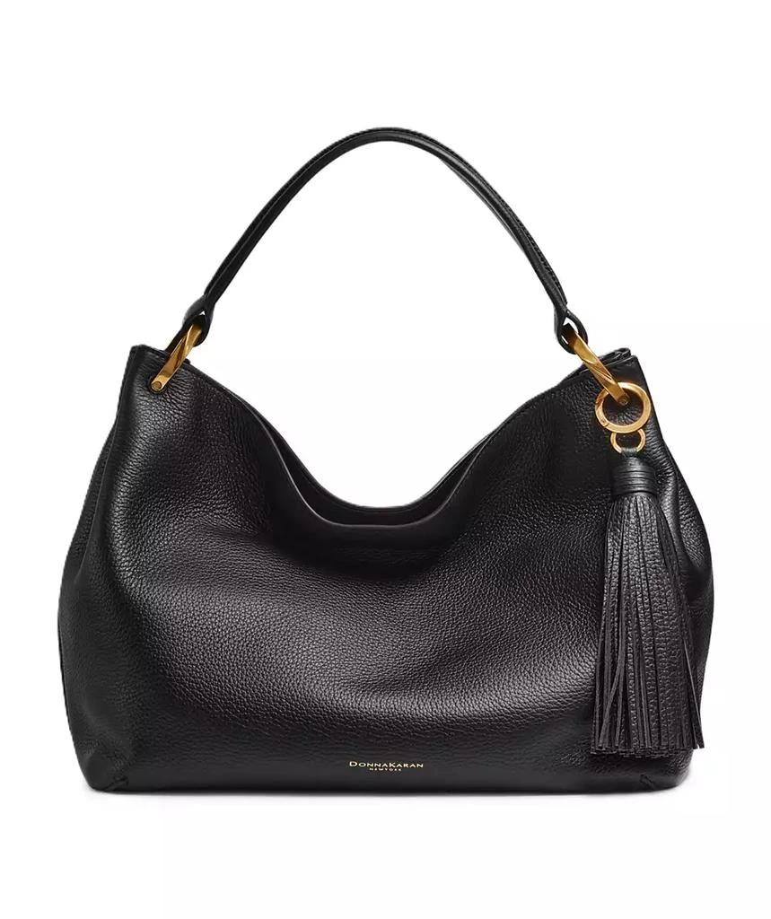 Donna Karan Glenwood Leather Shoulder with Tassel Detail 1