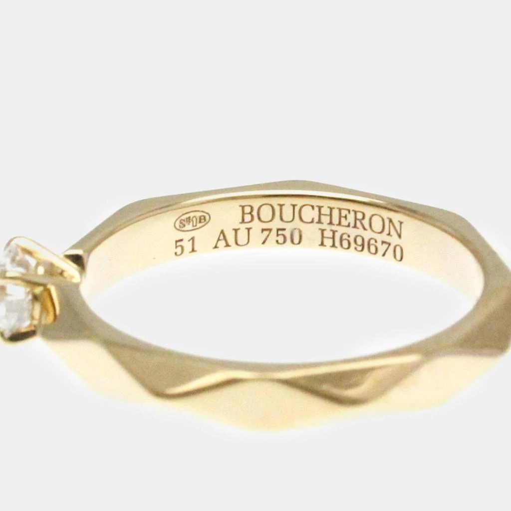 Boucheron Boucheron 18K Pink Gold Diamond Facette Ring EU 51 7