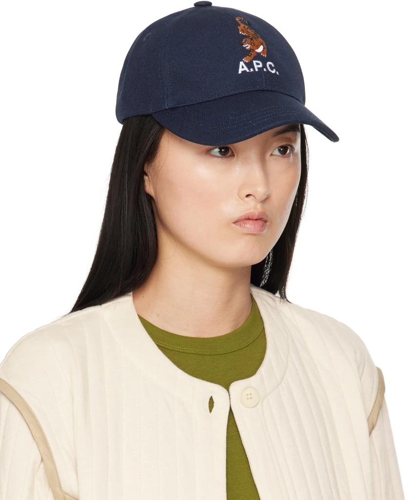 A.P.C. Navy Charlie Tigre Cap 2