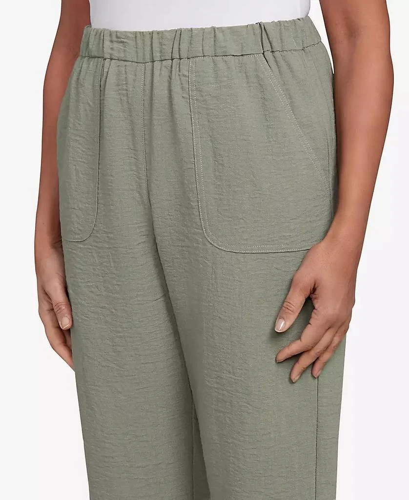 Alfred Dunner Women's Copper Canyon Button Tab Patch Pocket Capri Pants 5
