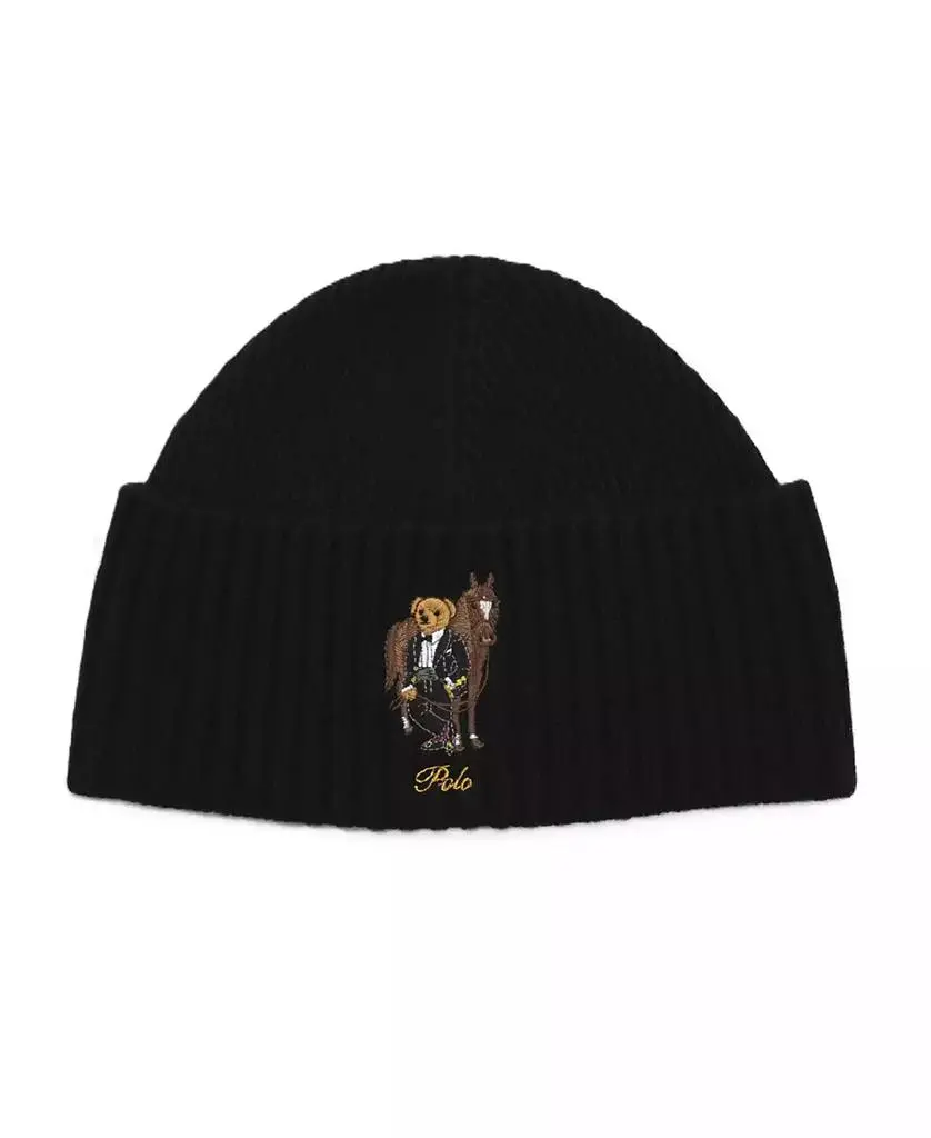 Ralph Lauren Men's Lunar New Year Bear Ribbed Cuff Beanie