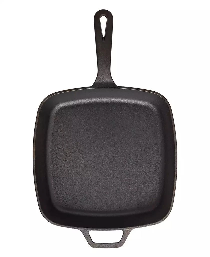 Smith and Clark Cast Iron 11" Open Square Fry pan with Assist Handle 2
