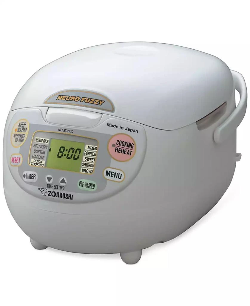 Zojirushi NS-ZCC10WZ Neuro Fuzzy® 5.5-cup Rice Cooker & Warmer 1