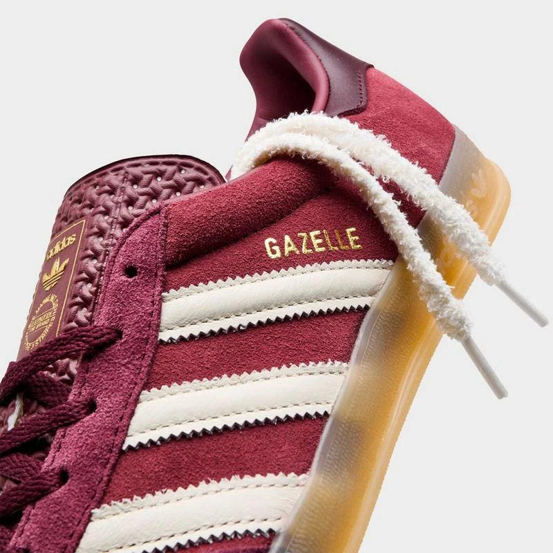 adidas Originals Gazelle Indoor Casual Shoes, Women, 8.5, Shadow Red/Off White
