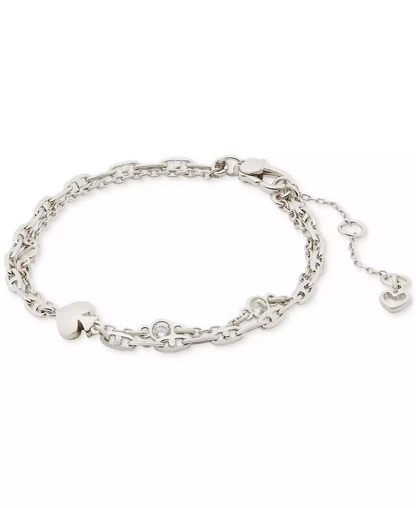 Kate Spade Spade Charm & Cubic Zirconia Double Chain Bracelet 1