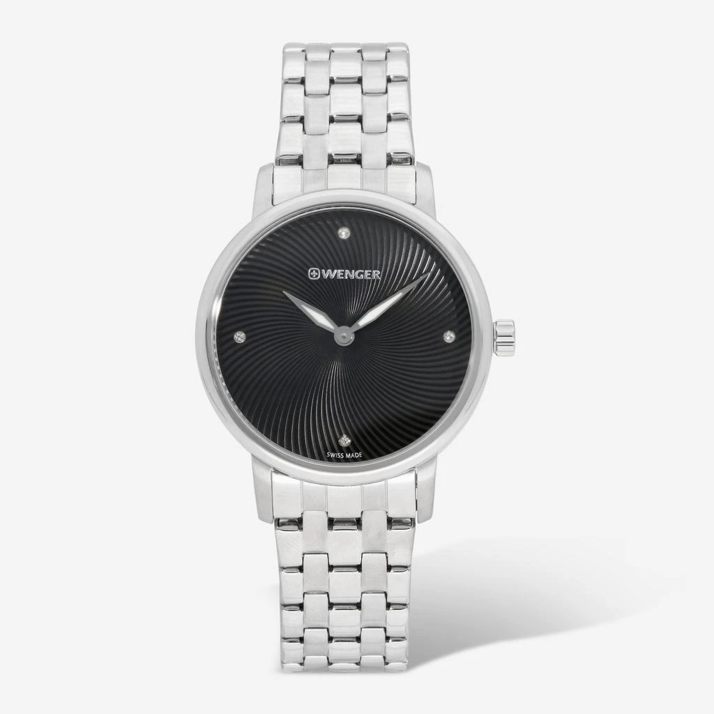 Wenger Swiss Army Ladies 01.1721.105 Urban Donnissima Black Dial Watch 35 mm 1