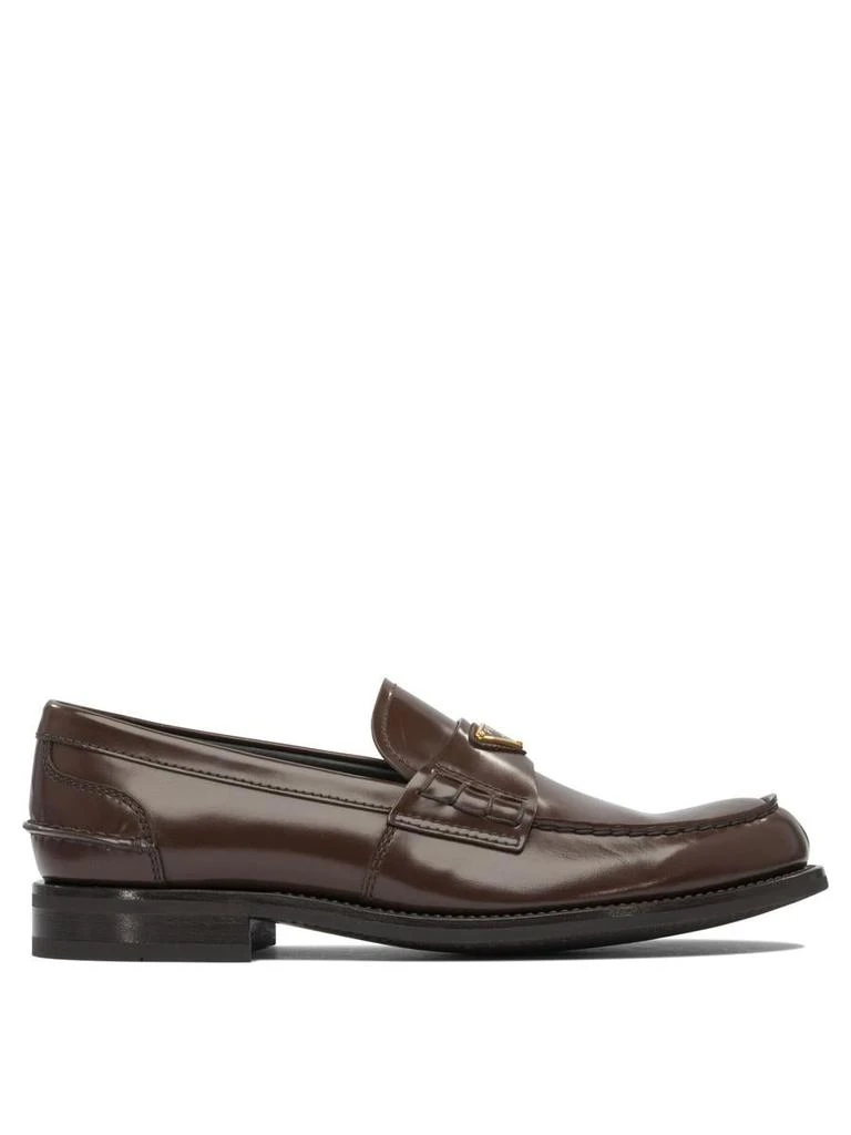 Shop Prada Shiny Leather Loafers on Sale at BeyondStyle  display picture 2