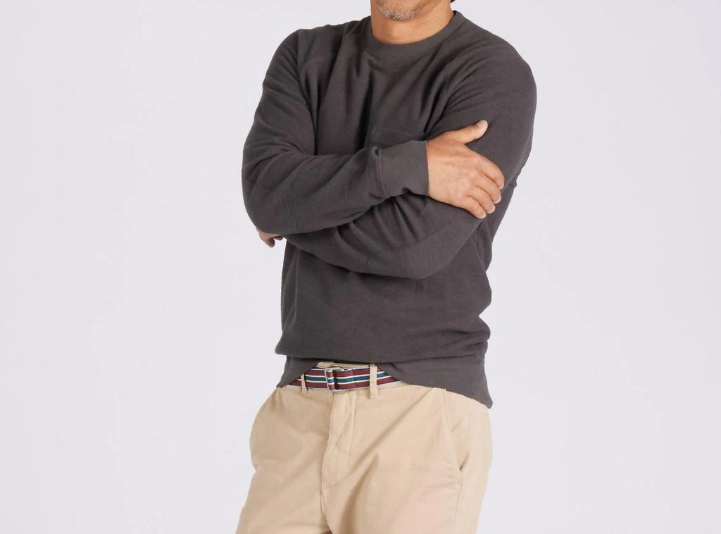 Grayers Dunlop Reverse Fleece Crewneck Tee In Beluga 2