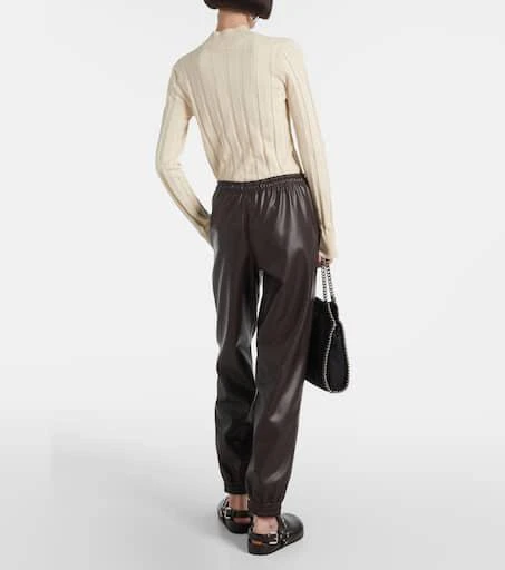 Stella McCartney Faux leather sweatpants 3