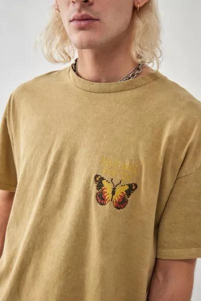 Urban Outfitters UO Stone Natural Energy Cross Stitch Tee 1