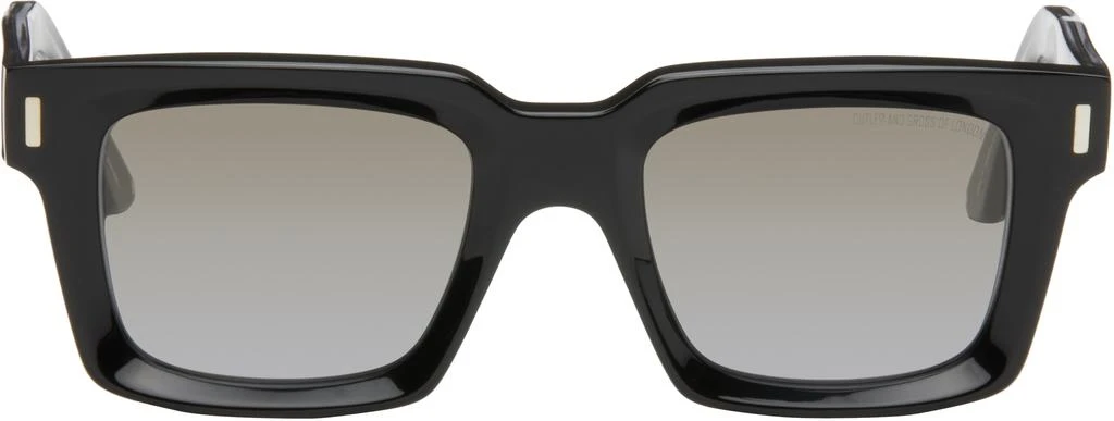 Cutler and Gross Black 1386 Square Sunglasses 1