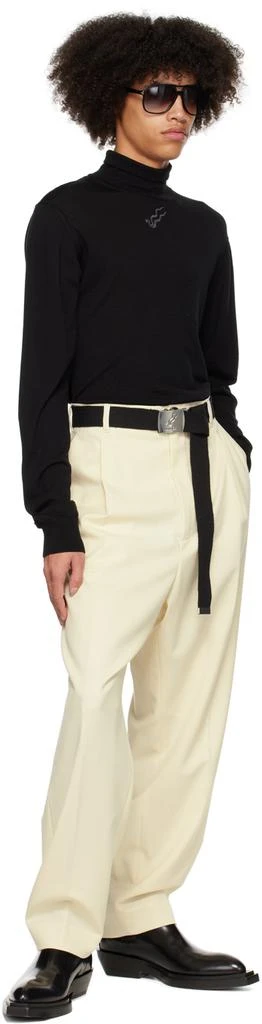 LU'U DAN SSENSE Exclusive Black Embroidered Turtleneck 5