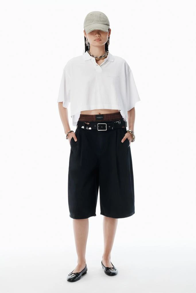 Alexander Wang White Logo Cropped Jersey Tee 5