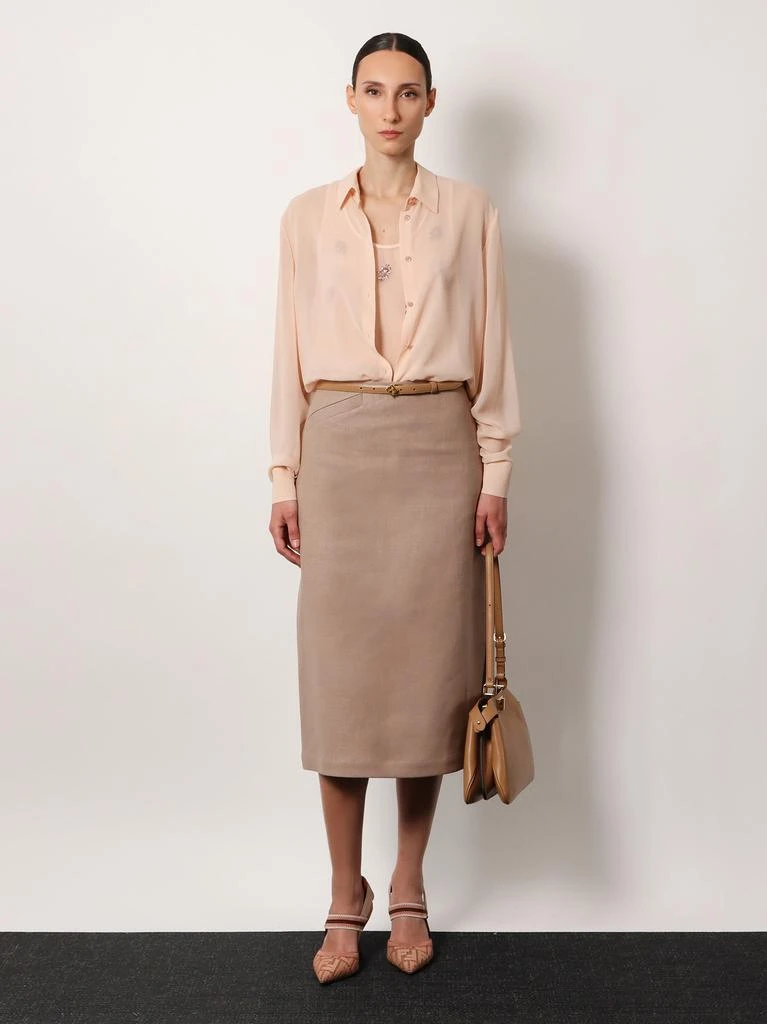 Fendi Georgette top with rhinestones and sequins embroidery 2