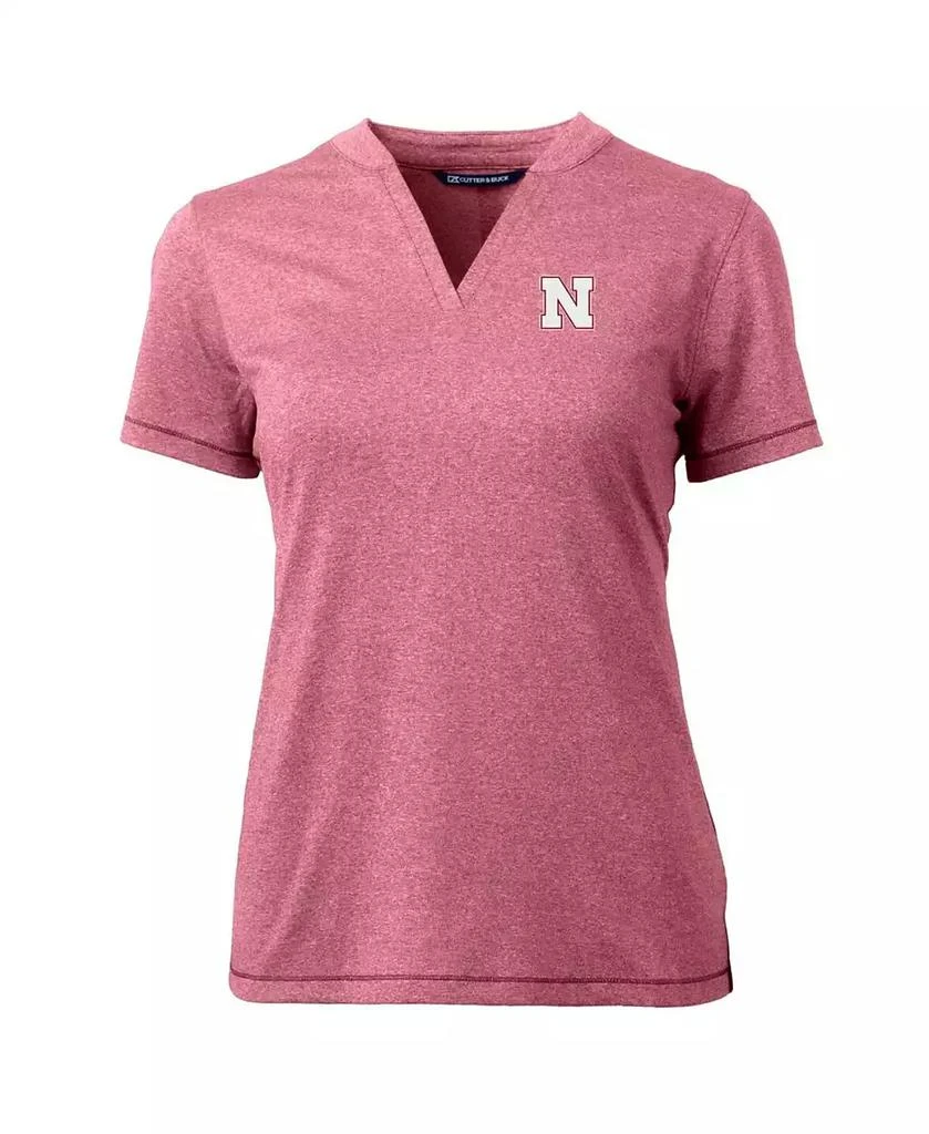 Cutter & Buck Women's Scarlet Nebraska Huskers Forge Blade V-Neck Top 3