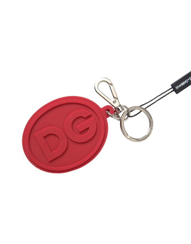 Dolce 
Gabbana Rubber DG Logo Brass Metal Keyring Men
s Keychain