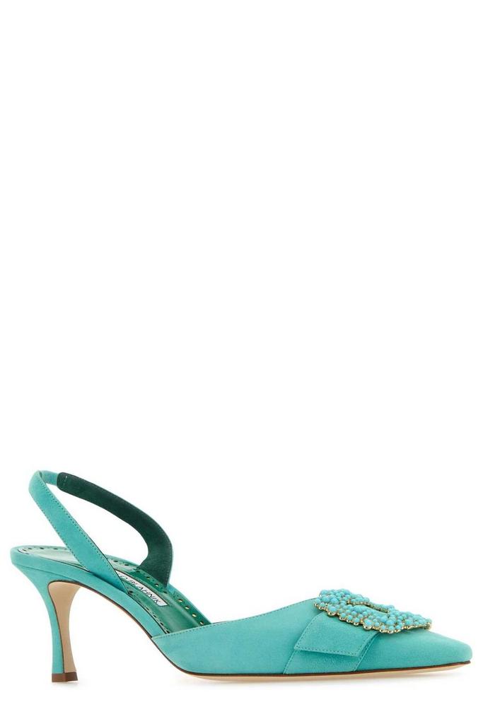 Manolo Blahnik Manolo Blahnik Gibsli Embellished Slingback Pumps