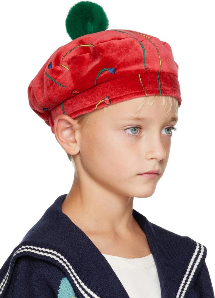 Jellymallow Kids Red Flower Beret 2