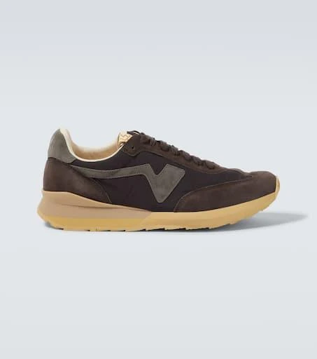 VisVim Fkt suede-trimmed sneakers 1
