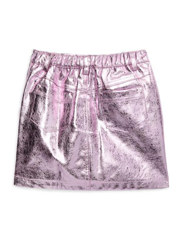 Baby Sara Little Girl's Sequin Heart Metallic Mini Skirt 2
