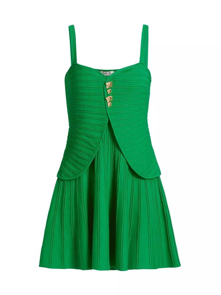 AMUR Nikola Pleated Knit Minidress 1