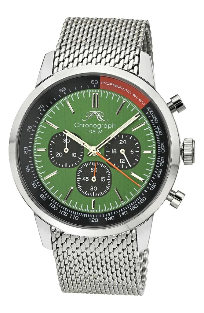 Porsamo Bleu Simon Mesh Strap Chronograph Watch, 44mm 1