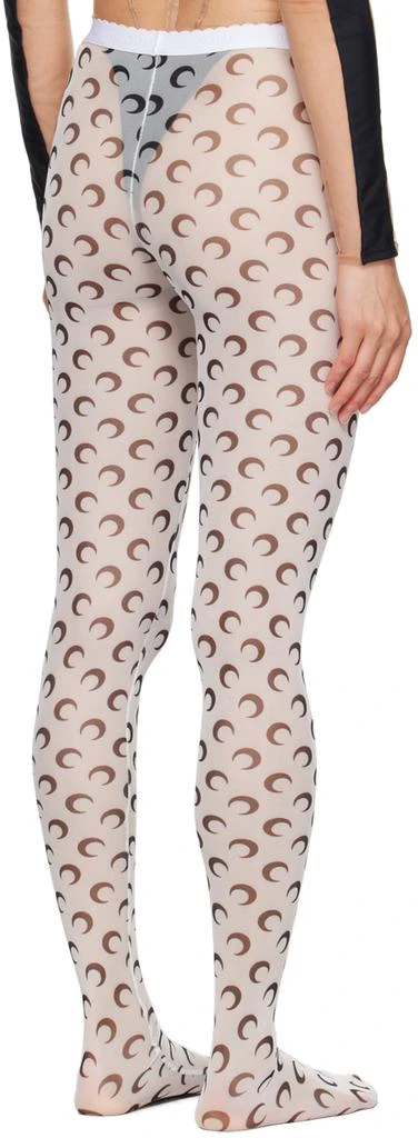 MARINE SERRE White Moon Printed Mesh Tights 3