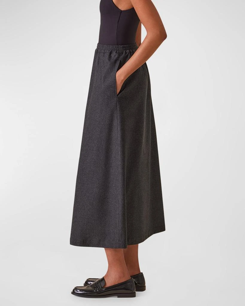 Eskandar Cashmere-Blend A-Line Maxi Skirt 4