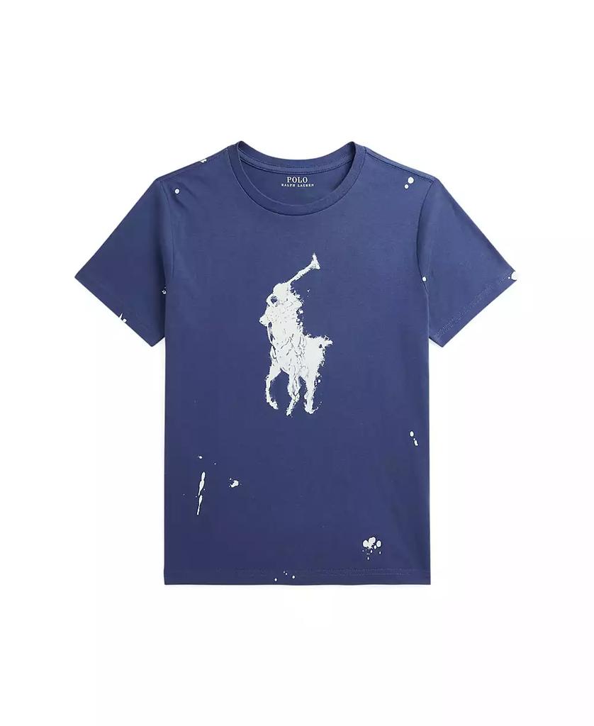 Ralph Lauren Big Boys Big Pony Paint-Splatter-Print T-Shirt