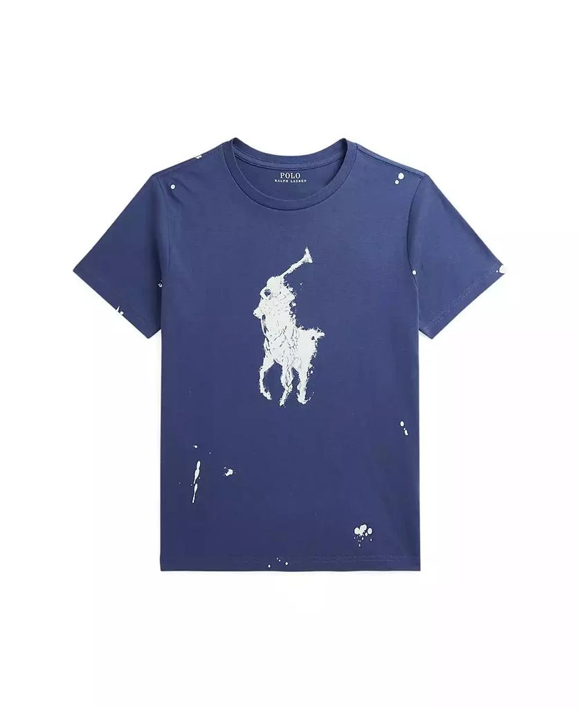 Ralph Lauren Big Boys Big Pony Paint-Splatter-Print T-Shirt 1