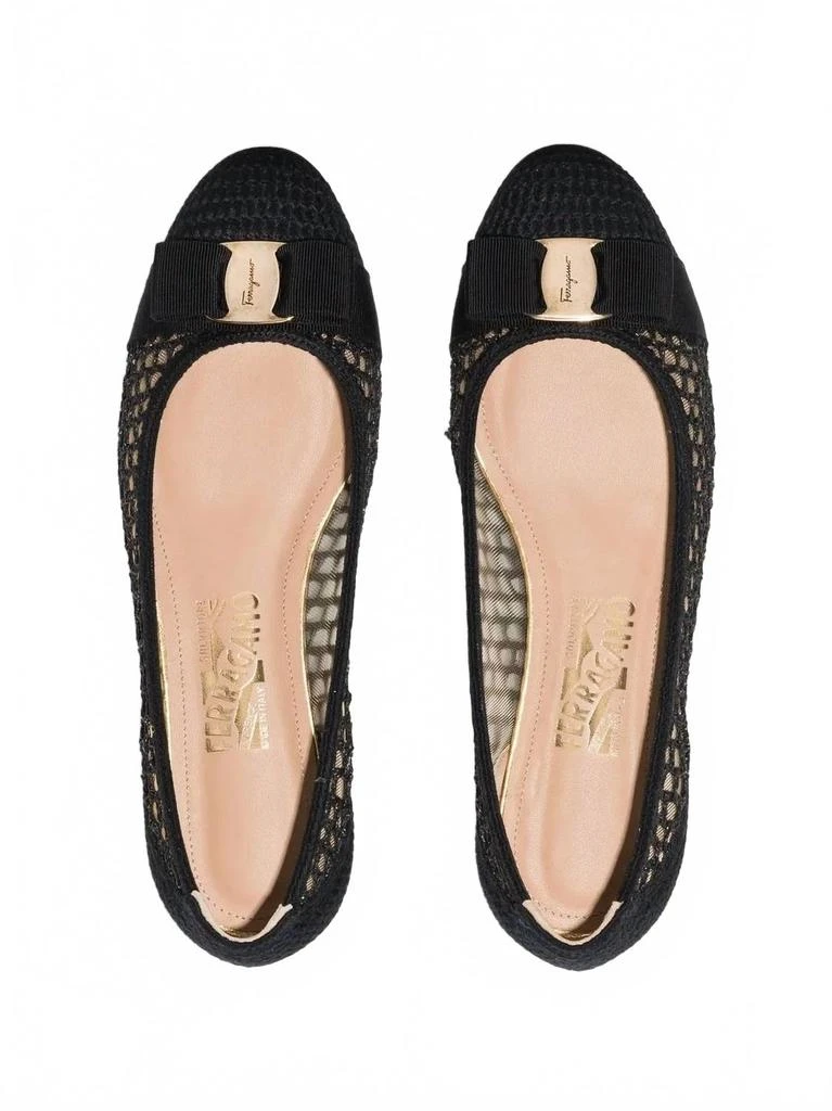 Salvatore Ferragamo Women
s Varina Bow-Embellished Ballerina Shoes In Black 2