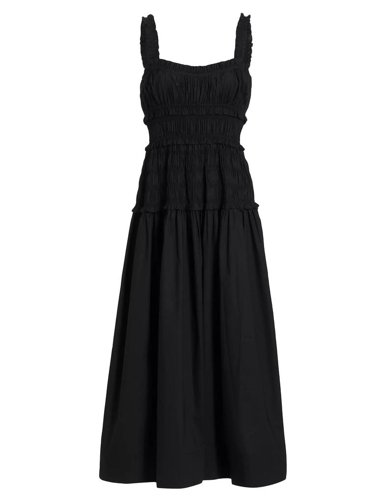 DÔEN Marianne Smocked Midi-Dress