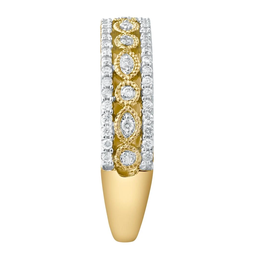 LuvMyJewelry Golden Mirage 0.25 Cts Natural Diamond Band 14K Gold Ring 3