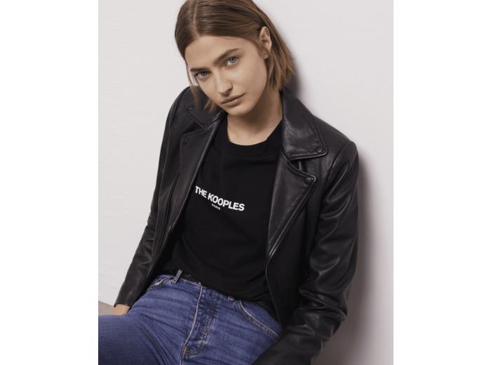 The Kooples T-Shirt Avec Print Kooples Sur L'Avant Femme