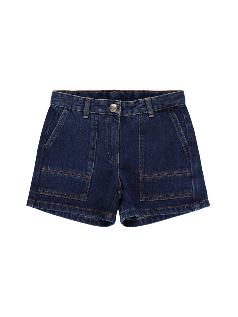 Bonpoint Stretch Cotton Denim Shorts