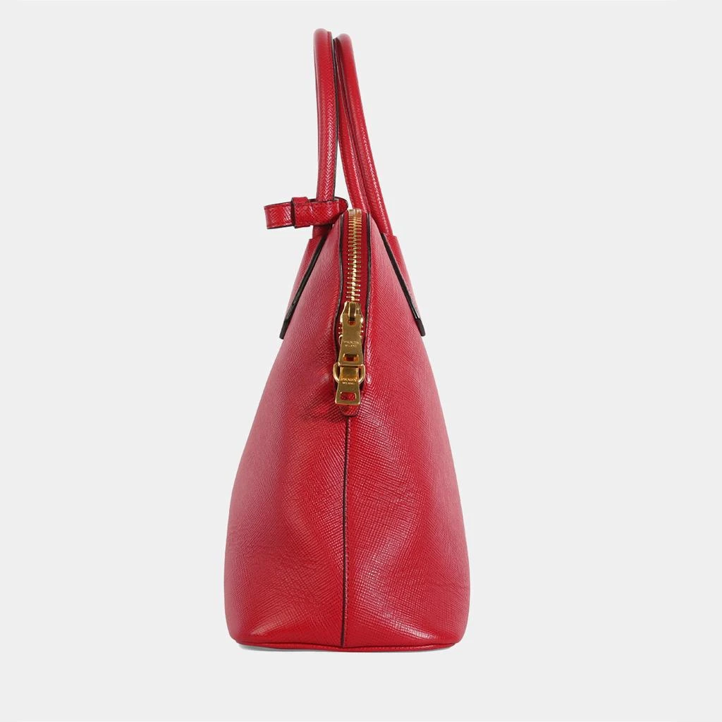 Prada Prada Red Saffiano Leather Medium Dome Satchel Bag 2