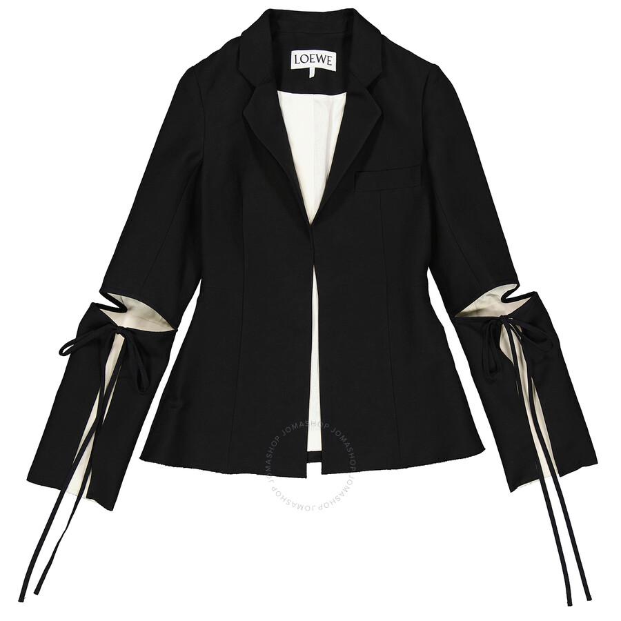 Loewe Ladies Tie-cut Sleeve Panel Linen Jacket