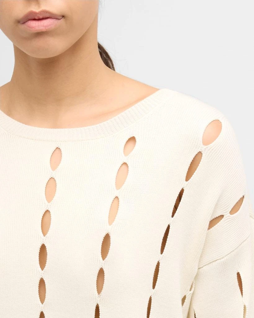 ROSETTA GETTY Slash Panel Crewneck Sweater 5