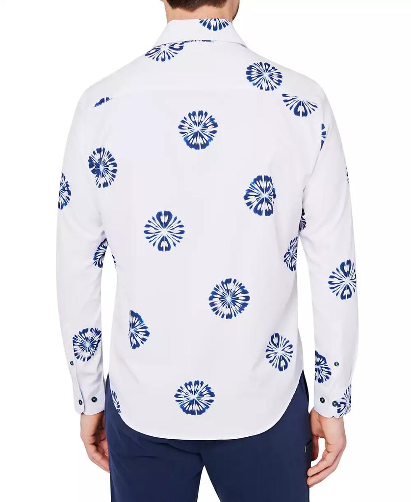 Society of Threads Men's Slim Fit Non-Iron Floral Performance Stretch Button-Down Shirt