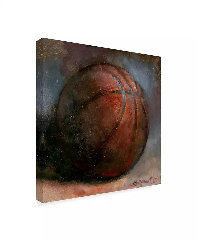 Trademark Global Hall Groat Ii 
Basketball
 Canvas Art - 18" x 18"