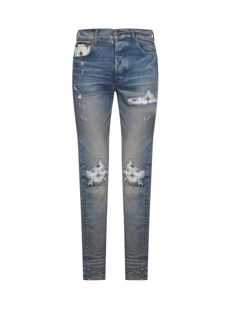 Amiri Amiri Jeans Mx1 Bandana Jacquard With Rips IT-32 Amiri Amiri Jeans Mx1 Bandana Jacquard With Rips IT-32