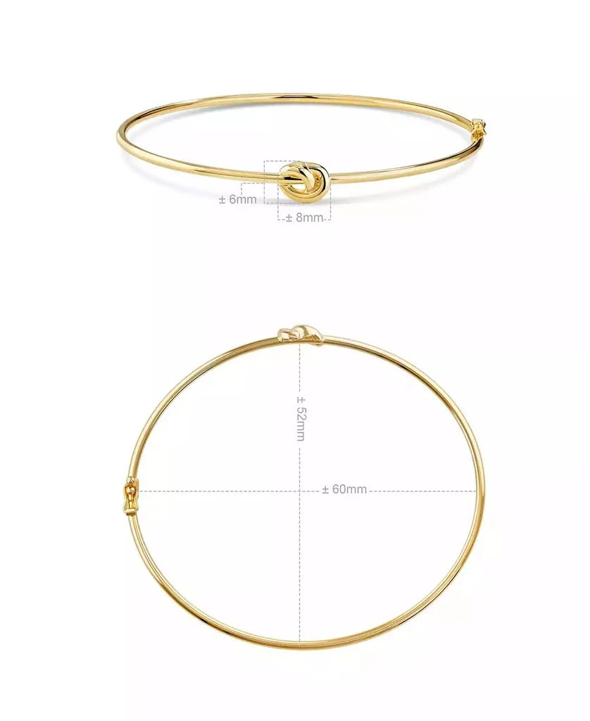 DEVATA Love Knot Bangle Bracelet in 14K Gold, Fits Small to Medium Wrist, approx. 2.5 grams 4