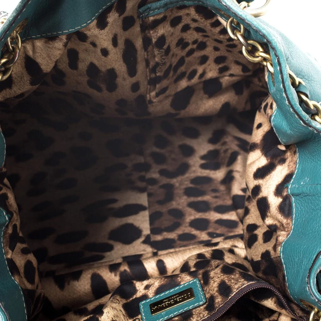 Dolce & Gabbana Dolce & Gabbana Green Leather Miss Charlotte Satchel 7