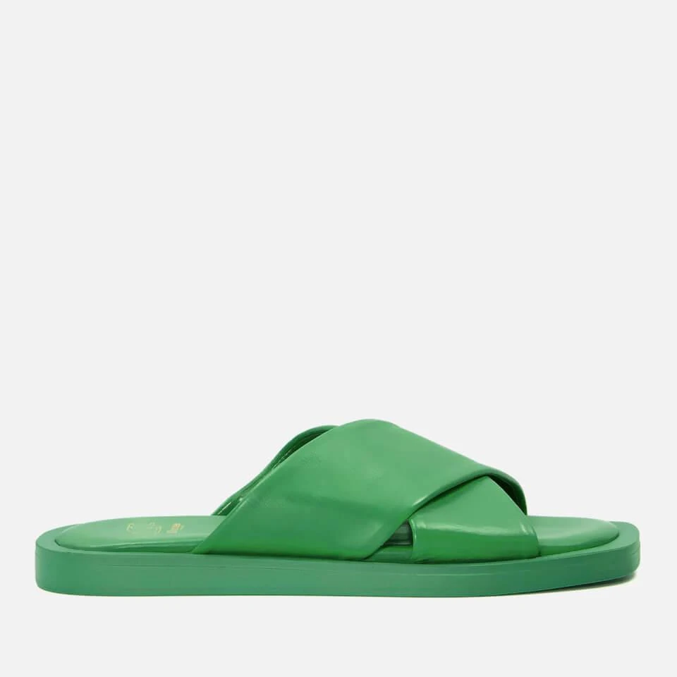 Dune DUNE LONDON LICORICE CROSS FRONT LEATHER SANDALS 1