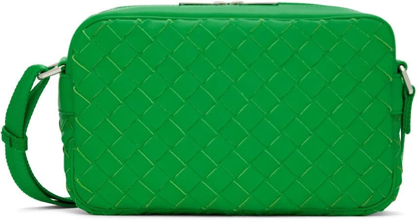 Bottega Veneta Green Classic Intrecciato Messenger Bag 1