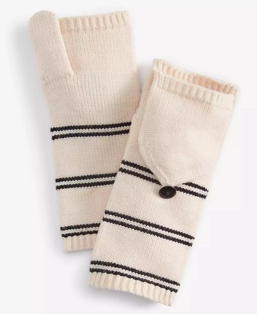 On 34th Women's Striped Ribbed Pop-Top Gloves, Created for Macy's 1