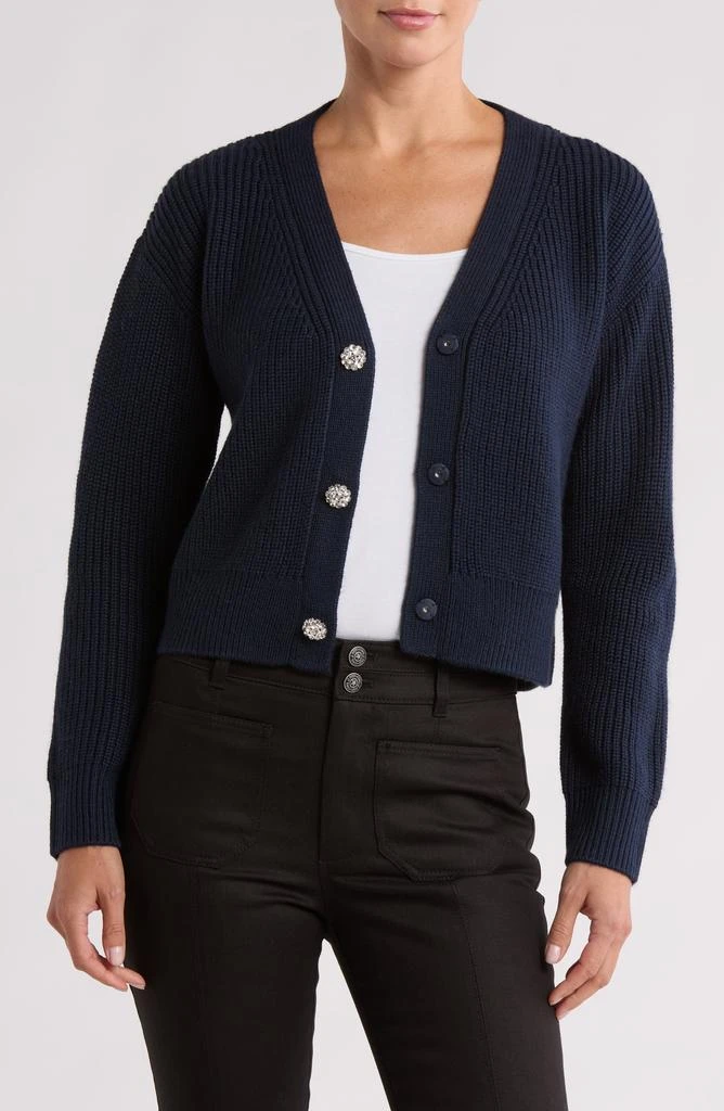 Cinq à Sept Palmer Rhinestone Button Cardigan 1