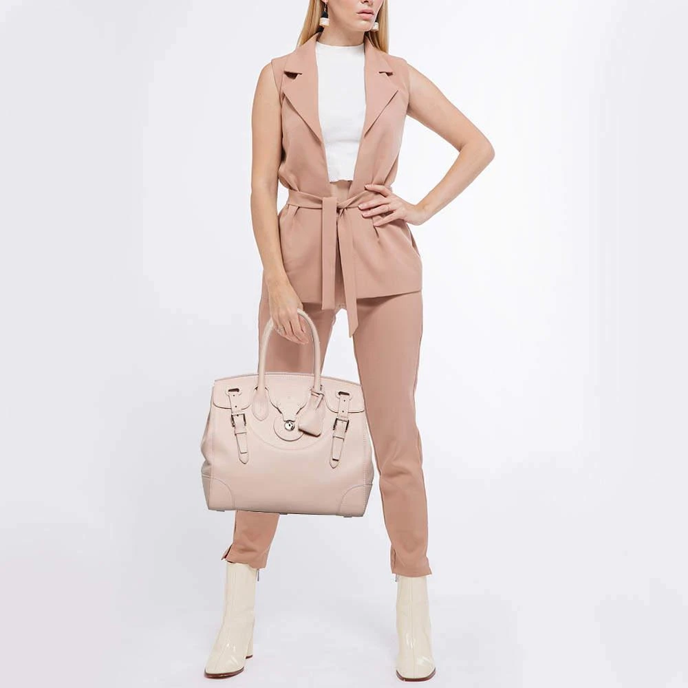 Ralph Lauren Ralph Lauren Light Pink Leather Soft Ricky 33 Tote 2